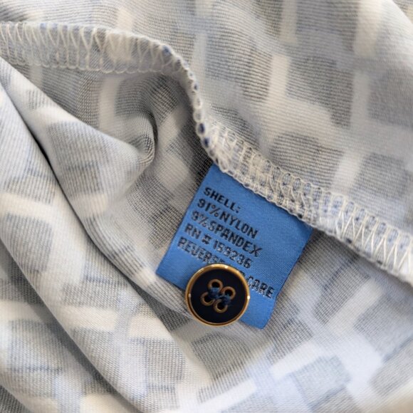 J. McLaughlin Navy Blue and Black Button Down Top - Picture 8 of 8